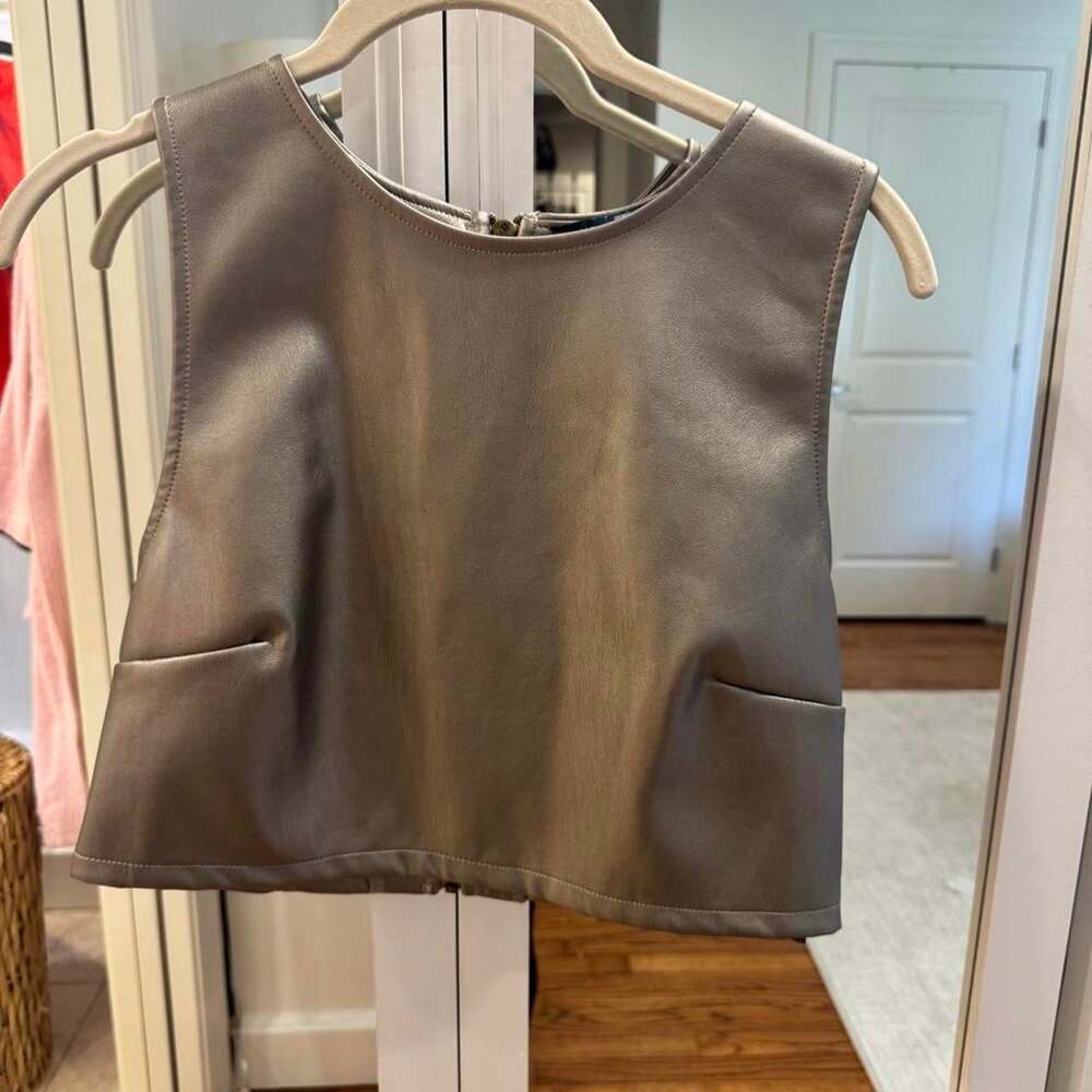 Women's Silver and Grey Gilet